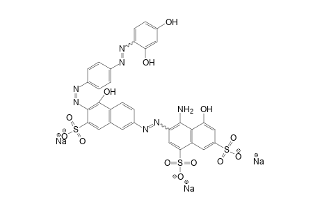1,7-Naphthalenedisulfonic acid, 4-amino-3-[[6-[[4-[(2,4-dihydroxyphenyl)azo]phenyl]azo]-5-hydroxy-7-sulfo-2-naphthalenyl]azo]-5-hydroxy-, trisodium salt