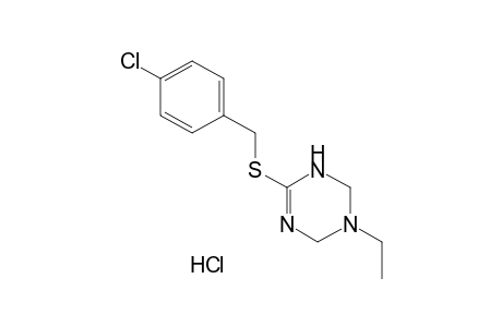 6-[(p-chlorobenzyl)thio]-3-ethyl-1,2,3,4-tetrahydro-s-triazine, monohydrochloride