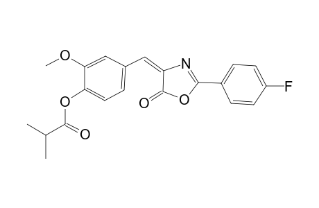 4-[(E)-(2-(4-fluorophenyl)-5-oxo-1,3-oxazol-4(5H)-ylidene)methyl]-2-methoxyphenyl 2-methylpropanoate