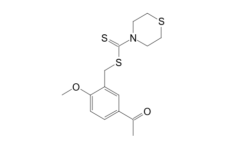 4-Thiomorpholinecarbodithioic acid, 5-acetyl-2-methoxybenzyl ester