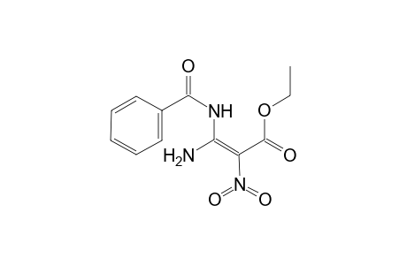 Propanoic acid, 3-amino-3-benzoylamino-2-nitro-, ethyl ester