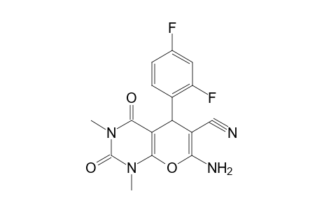 7-Amino-5-(2,4-difluorophenyl)-1,3-dimethyl-2,4-dioxo-5H-pyrano[2,3-d]pyrimidine-6-carbonitrile