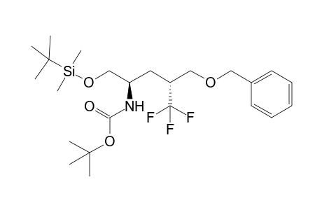 N-[(1R,3R)-3-(benzoxymethyl)-1-[[tert-butyl(dimethyl)silyl]oxymethyl]-4,4,4-trifluoro-butyl]carbamic acid tert-butyl ester