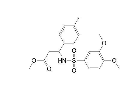 benzenepropanoic acid, beta-[[(3,4-dimethoxyphenyl)sulfonyl]amino]-4-methyl-, ethyl ester