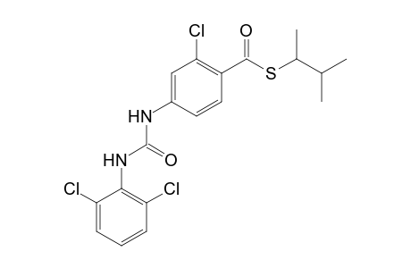 Benzenecarbothioic acid, 2-chloro-4-[[[(2,6-dichlorophenyl)amino]carbonyl]amino]-, S-(1,2-dimethylpropyl) ester