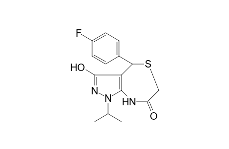 1H-Pyrazolo[3,4-e][1,4]thiazepin-7(6H)-one, 4-(4-fluorophenyl)-4,8-dihydro-3-hydroxy-1-(1-methylethyl)-