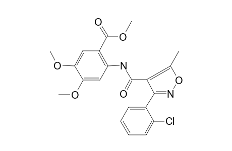 2-[[[3-(2-chlorophenyl)-5-methyl-4-isoxazolyl]-oxomethyl]amino]-4,5-dimethoxybenzoic acid methyl ester