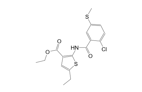 ethyl 2-{[2-chloro-5-(methylsulfanyl)benzoyl]amino}-5-ethyl-3-thiophenecarboxylate