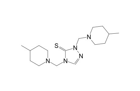 2,4-bis[(4-methyl-1-piperidinyl)methyl]-2,4-dihydro-3H-1,2,4-triazole-3-thione