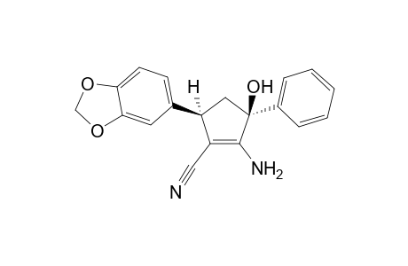 cis-2-Amino-3-cyano-4-(3',4'-methylenedioxyphenyl)-1-phenyl-2-cyclopenten-1-ol