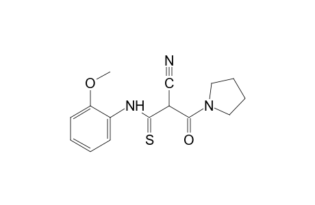 2-cyano-3-oxo-3-(1-pyrrolidinyl)thio-o-propionanisidide