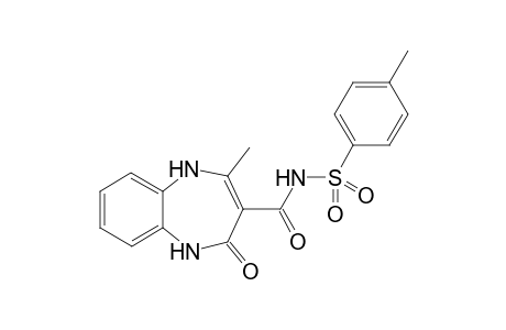 2,5-Dihydro-4-methyl-N-[ (4-methylphenyl)sulfonyl]-2-oxo-1H-1,5-benzodiazepine-3-carboxamide