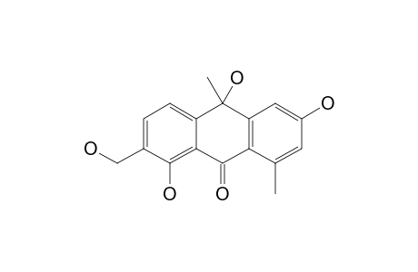 (+/-)-1,6,10-TRIHYDROXY-2-HYDROXYMETHYL-8,10-DIMETHYLANTHRONE