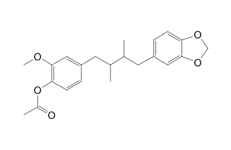 4-[4-(1,3-Benzodioxol-5-yl)-2,3-dimethylbutyl]-2-methoxyphenol, ac derivative