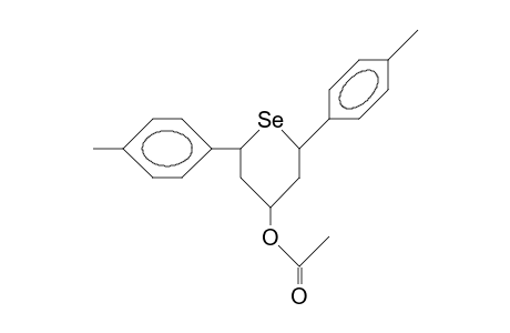 R-2,cis-6-Di-para-tolyl-4-selenanol-acetate