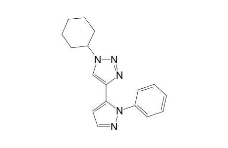 1-Cyclohexyl-4-(1-phenylpyrazol-5-yl)-1H-1,2,3-triazole