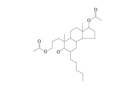 6-Pentyl-4-nor-3,5-secoandrostane-3,5.beta.,17.beta.-triol 3,17-diacetate