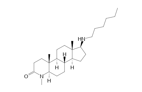 (1S,3aS,3bS,5aR,9aR,9bS,11aS)-1-(hexylamino)-6,9a,11a-trimethyl-2,3,3a,3b,4,5,5a,8,9,9b,10,11-dodecahydro-1H-indeno[5,4-f]quinolin-7-one