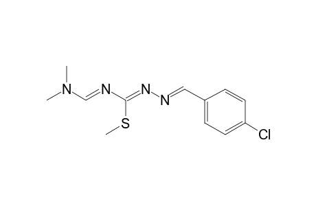 1-(p-chlorobenzylidene)-4-[(dimethylamino)methylene]-3-methyl-3-thioisosemicrabazide