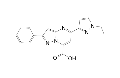 pyrazolo[1,5-a]pyrimidine-7-carboxylic acid, 5-(1-ethyl-1H-pyrazol-3-yl)-2-phenyl-