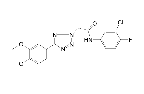 N-(3-chloro-4-fluorophenyl)-2-[5-(3,4-dimethoxyphenyl)-2H-tetraazol-2-yl]acetamide