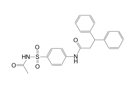 N-{4-[(acetylamino)sulfonyl]phenyl}-3,3-diphenylpropanamide