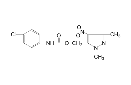 1,3-dimethyl-4-nitropyrazole-5-methanol, p-chlorocarbanilate (ester)