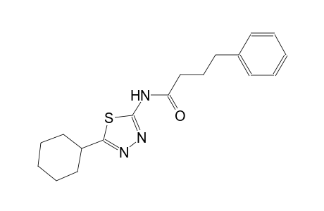 N-(5-cyclohexyl-1,3,4-thiadiazol-2-yl)-4-phenylbutanamide