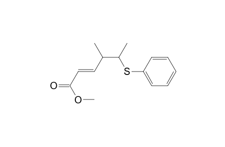 Methyl 4-methyl-5-phenylthio-2-hexenoate