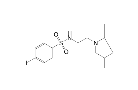 N-[2-(2,4-dimethyl-1-pyrrolidinyl)ethyl]-p-iodobenzenesulfonamide