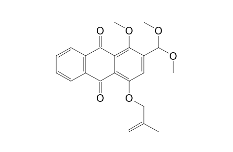 2-(Dimethoxymethyl)-1-methoxy-4-(2'-methylprop-2'-enyloxy)anthraquinone
