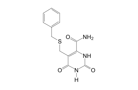 5-[(benzylthio)methyl]-2,6-dioxo-1,2,3,6-tetrahydro-4-pyrimidinecarboxamide