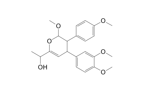 4-(3',4'-Dimethoxyphenyl)-5-(p-methoxyphenyl)-6-methoxy-4,5-dihydro-2-[.alpha.-hydroxyethyl]-(6H)-pyran