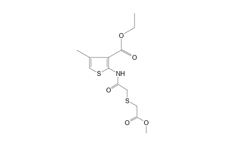 2-{2-[(carboxymethyl)thio]acetamido}-4-methyl-3-thiophenecarboxylic acid, 3-ethyl 2-methyl ester