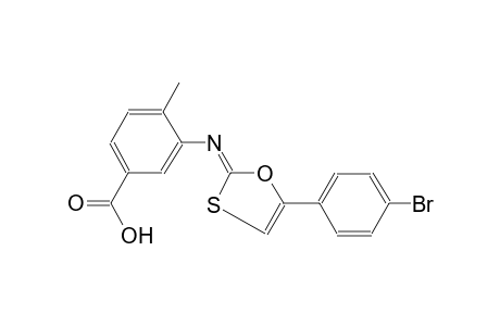 3-{[(2Z)-5-(4-bromophenyl)-1,3-oxathiol-2-ylidene]amino}-4-methylbenzoic acid
