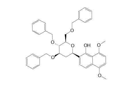 2-(3',4',6'-TRI-O-BENZYL-2'-DEOXY-BETA-D-ARABINO-HEXOPYRANOSYL)-5,8-DIMETHOXYNAPHTHALEN-1-OL