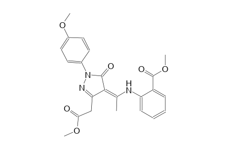 1H-pyrazole-3-acetic acid, 4,5-dihydro-4-[1-[[2-(methoxycarbonyl)phenyl]amino]ethylidene]-1-(4-methoxyphenyl)-5-oxo-, methyl ester, (4Z)-