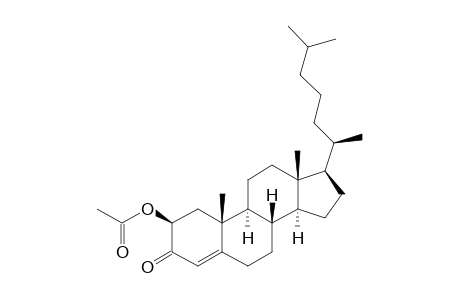 Cholest-4-en-3-one, 2-(acetyloxy)-, (2.alpha.)-