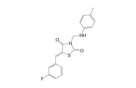 (5E)-5-(3-Fluorobenzylidene)-3-(4-toluidinomethyl)-1,3-thiazolidine-2,4-dione