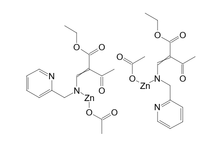 bis(ethyl 2-({[(acetyloxy)zincio][(pyridin-2-yl)methyl]amino}methylidene)-3-oxobutanoate)