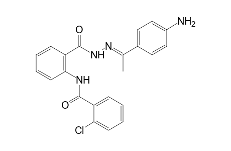 N-(o-chlorobenzoyl)anthranilic acid, (p-amino-alpha-methylbenzylidene)hydrazide