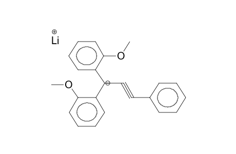 LITHIUM 1,1-BIS-ORTHO-METHOXYPHENYL-3-PHENYLPROPARGYL (SOLVENT-SPACEDION PAIR)