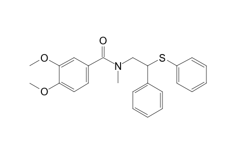 N-[2'-(Phenylthio)-2'-phenylethyl]-N-methyl-3,4-dimethoxybenzamide