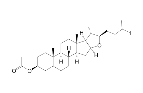 27-Norfurostan-3-ol, 25-iodo-, acetate, (3.beta.,22.beta.)-