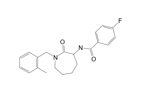 4-Fluoro-N-[1-(2-methylbenzyl)-2-oxoazepan-3-yl]benzamide