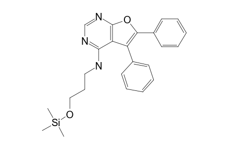 3-[(5,6-Diphenylfuro[2,3-D]pyrimidin-4-yl)amino]-1-propanol, tms derivative