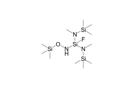 N-Fluoro-bis(N'-methyl-N'-tri(methyl)silylamino)silyl-O-tri-(methyl)silylhydroxylamine