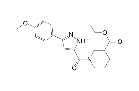 3-Piperidinecarboxylic acid, 1-[[3-(4-methoxyphenyl)-1H-pyrazol-5-yl]carbonyl]-, ethyl ester
