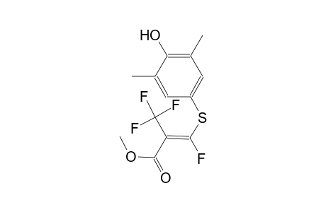 methyl (2Z)-3-fluoro-3-[(4-hydroxy-3,5-dimethylphenyl)sulfanyl]-2-(trifluoromethyl)-2-propenoate