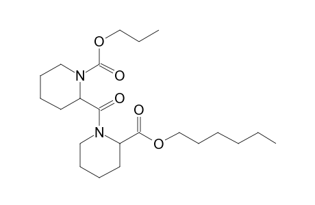 Pipecolylpipecolic acid, N-propoxycarbonyl-, hexyl ester